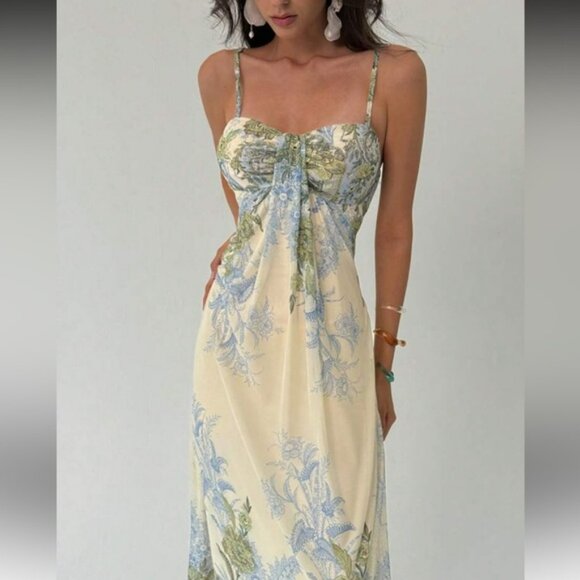 Boho floral print cami maxi dress - Picture 3 of 6
